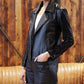 Clara Sun Woo - Sequin Knit Liquid Leather™ Sheen Moto Jacket