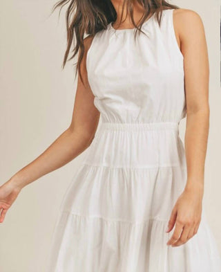 &amp;Merci - Vestido longo com recorte lateral e cós elástico