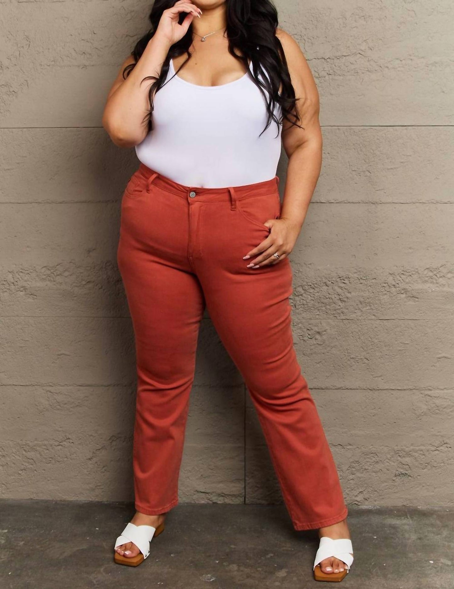 Judy Blue - Olivia Full Size Mid Rise Slim Bootcut Jeans