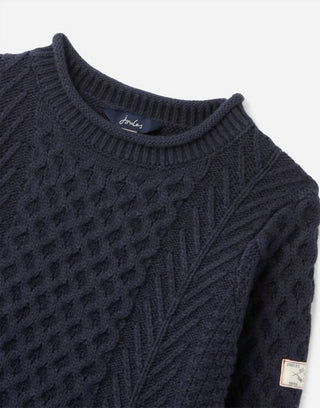 Joules - Suéter infantil de malha Aran