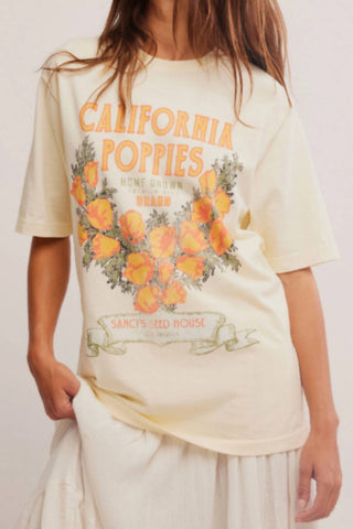 Free People - Camiseta Vintage Wash Harvest Papoulas da Califórnia