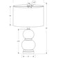 Contemporary Ceramic Table Lamp - Cream