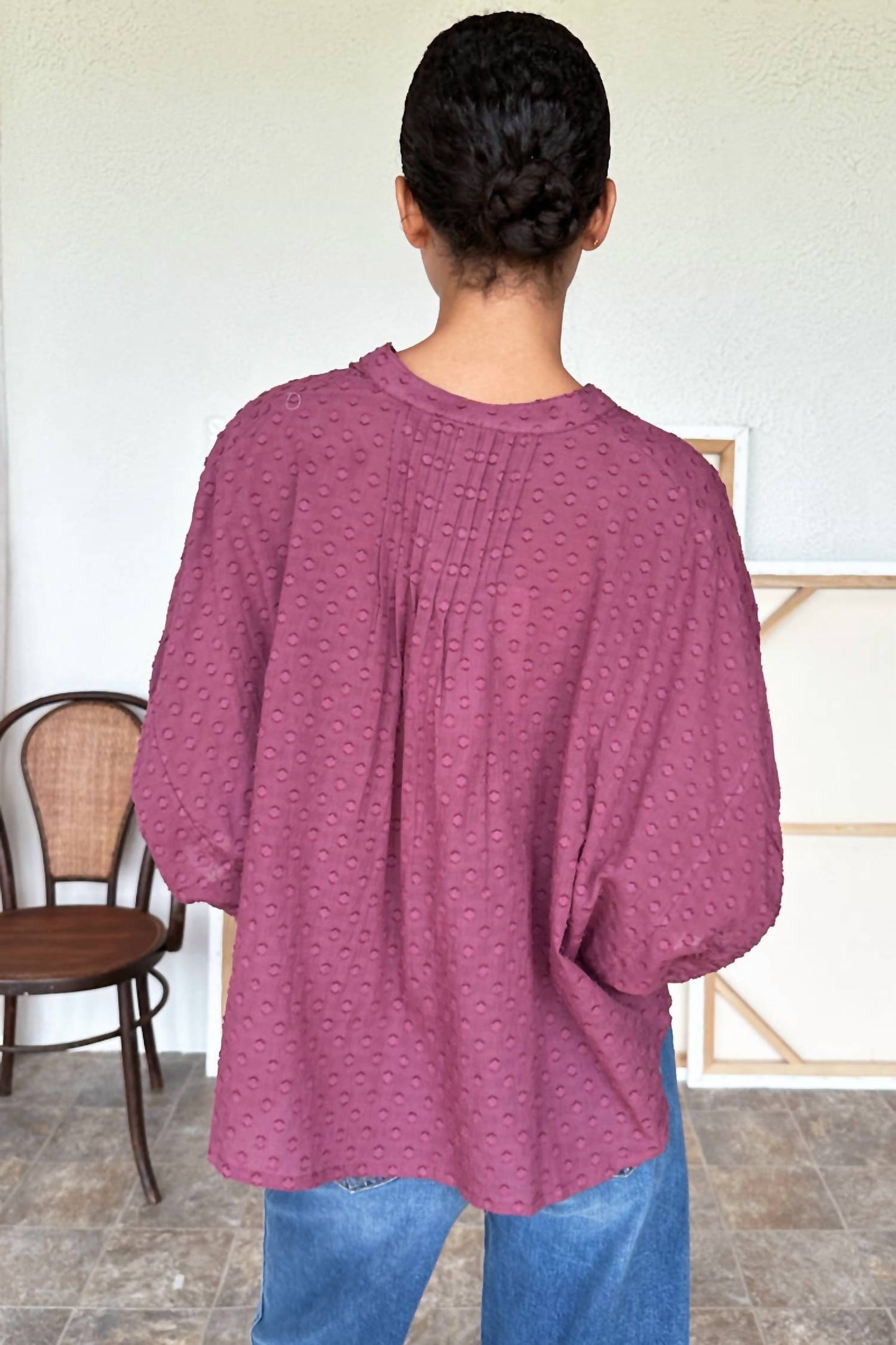 Emerson Fry - Mandarin Collar One Size Top