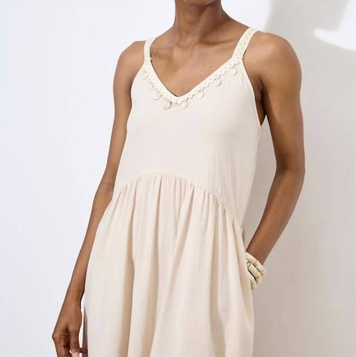Apricot - Shell Detail Midmaxi Dress