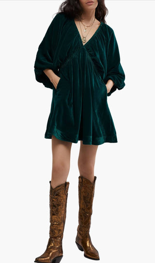 Free People - Portia Velvet Mini Dress