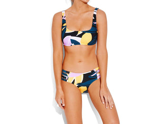 Seafolly - Top de biquíni com bojo recortado e estampado