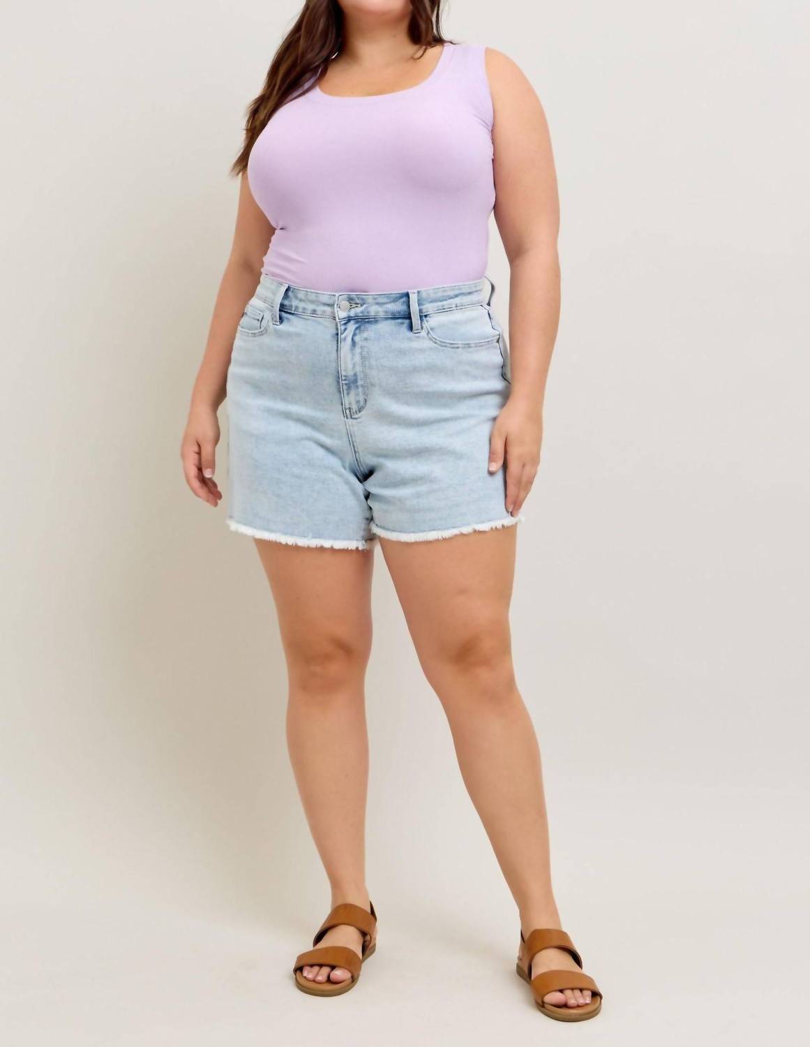 Judy Blue - High Waist Cut-off Denim Short