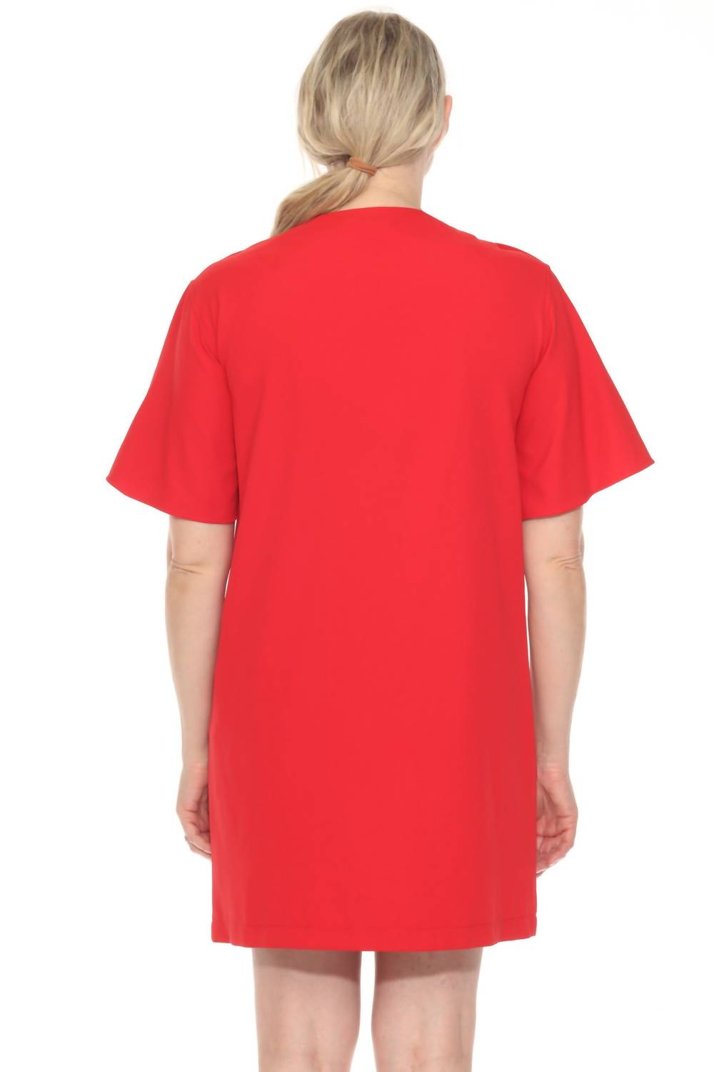 Joseph Ribkoff - Buttoned Shoulders Mini Shift Dress