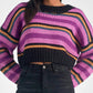 Elan - Pansy Stripe Long Sleeve Sweater