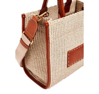 Versace - Women's Athena Raffia Leather Small Shopper Tote Bag