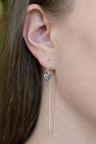 Astor & Orion - Women's Heart Threaders Earrings