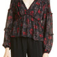 Cinq a Sept Simmons Long Sleeve Top - Raspberry Multi