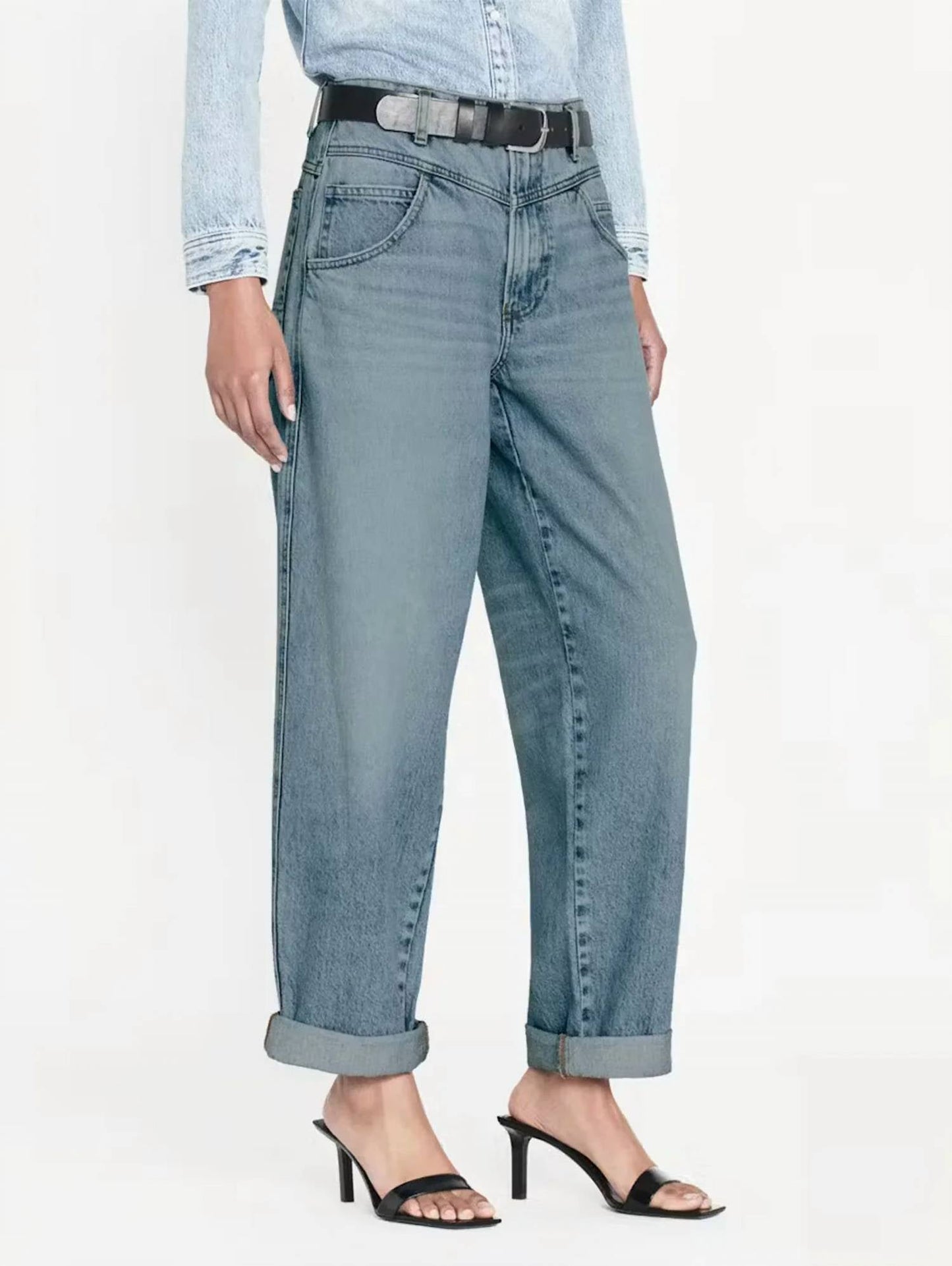 Frame - 90's Utility Loose Straight High Rise Jean