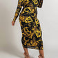 The Curve La - Plus Size Long Sleeve Midi Dress With Tie Belt