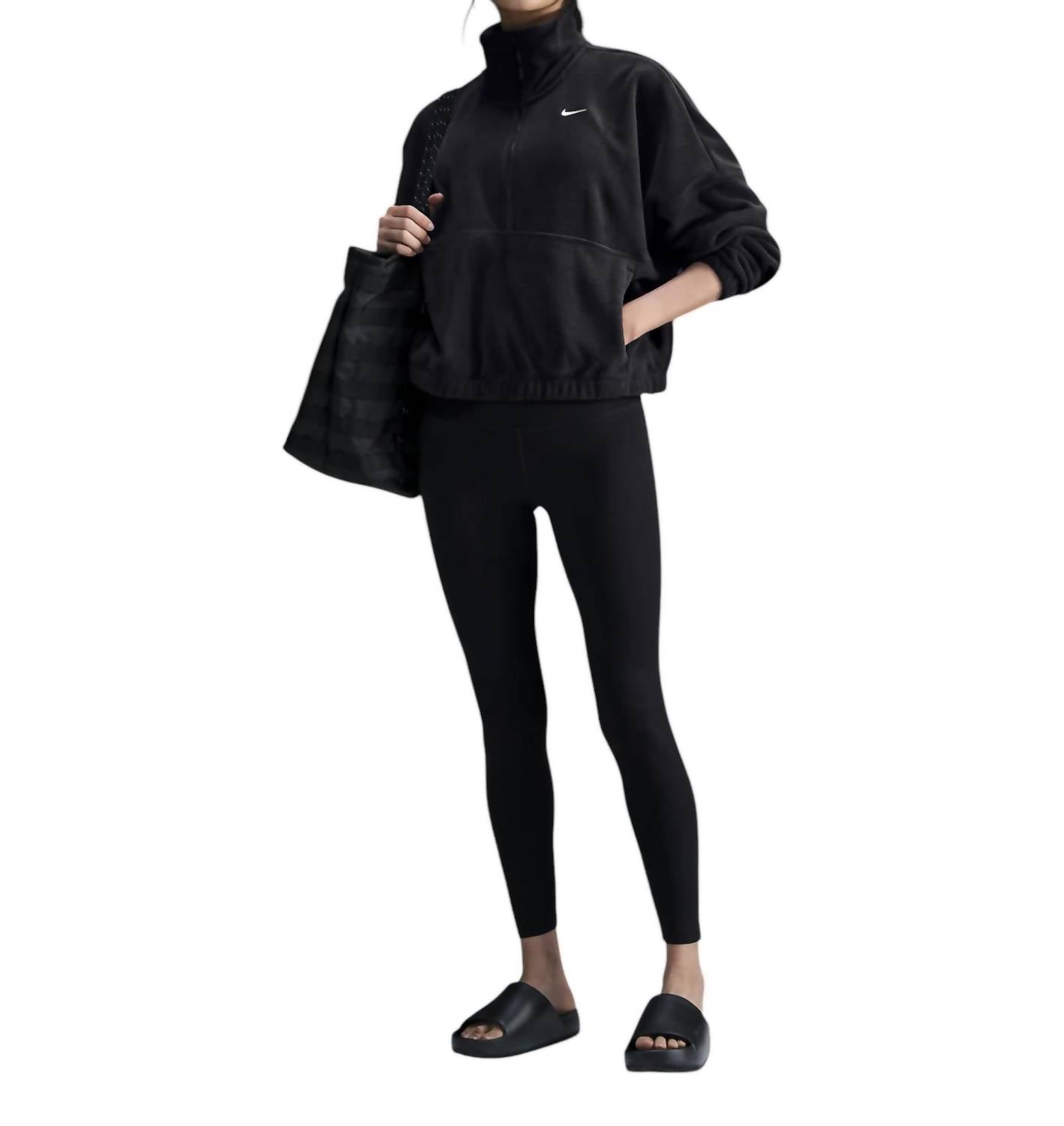 Nike - Women's One Therma-FIT Oversized 1/2-Zip Fleece Jacket