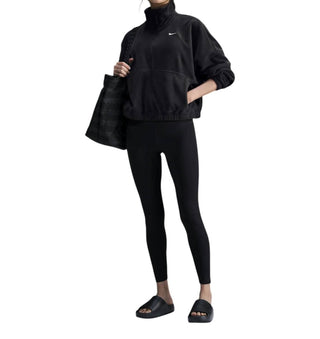 Nike - Jaqueta de lã oversized One Therma-FIT com zíper e meio zíper feminina