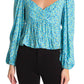 Afrm - Soni Balloon Sleeve Crop Top