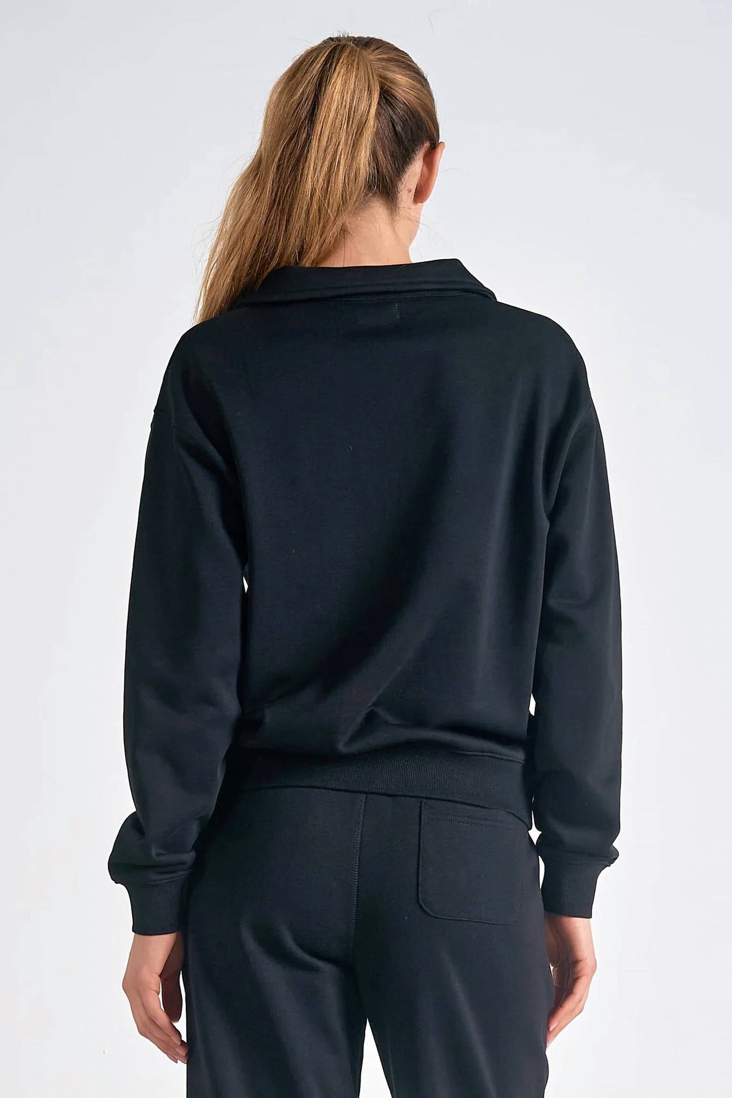 Elan - Long Sleeve Collared Top