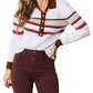 Basic Bae - Sophisticated Striped Rib-knit Blouse