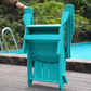 Adirondack Folding Chair with Dual Cup Holders - Lake Blue