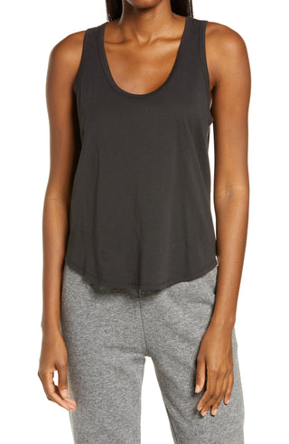 Regata feminina Jason Scott com decote redondo, tamanho pequeno, preta