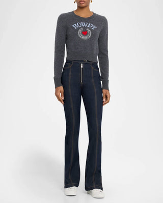 Cinq A Sept - Cropped Graphic Howdy Sweater