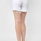 Risen - High Rise Distressed Mid Thigh Shorts