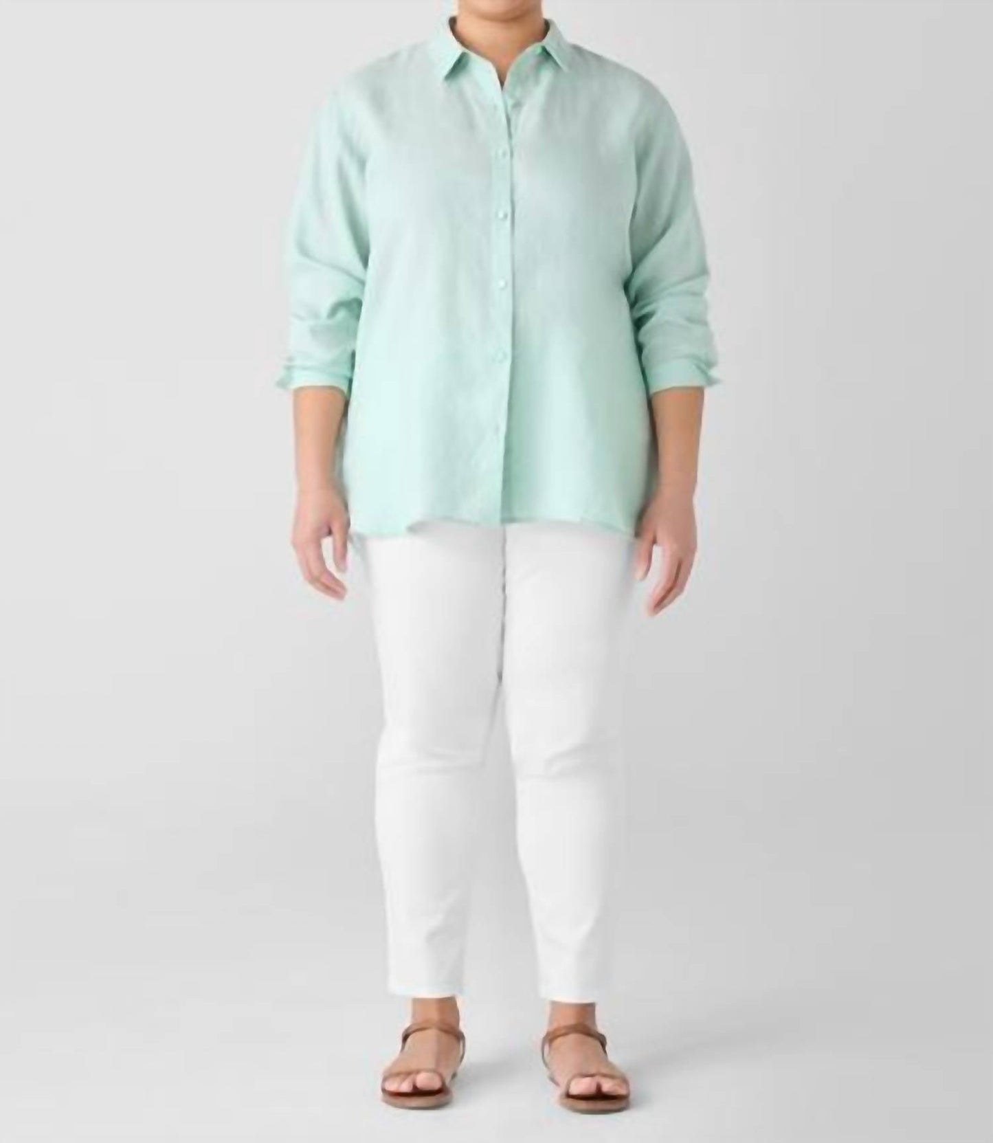 Eileen Fisher - Organic Handkerchief Linen Classic Collar Shirt
