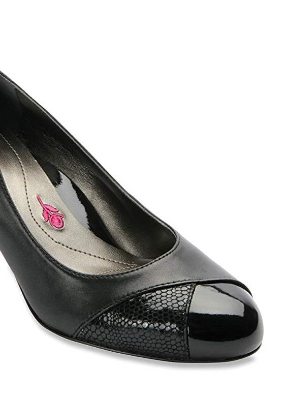 Ros Hommerson Joyce Cap Toe Scarpin Feminino Preto Tamanho 7 N(M) EUA