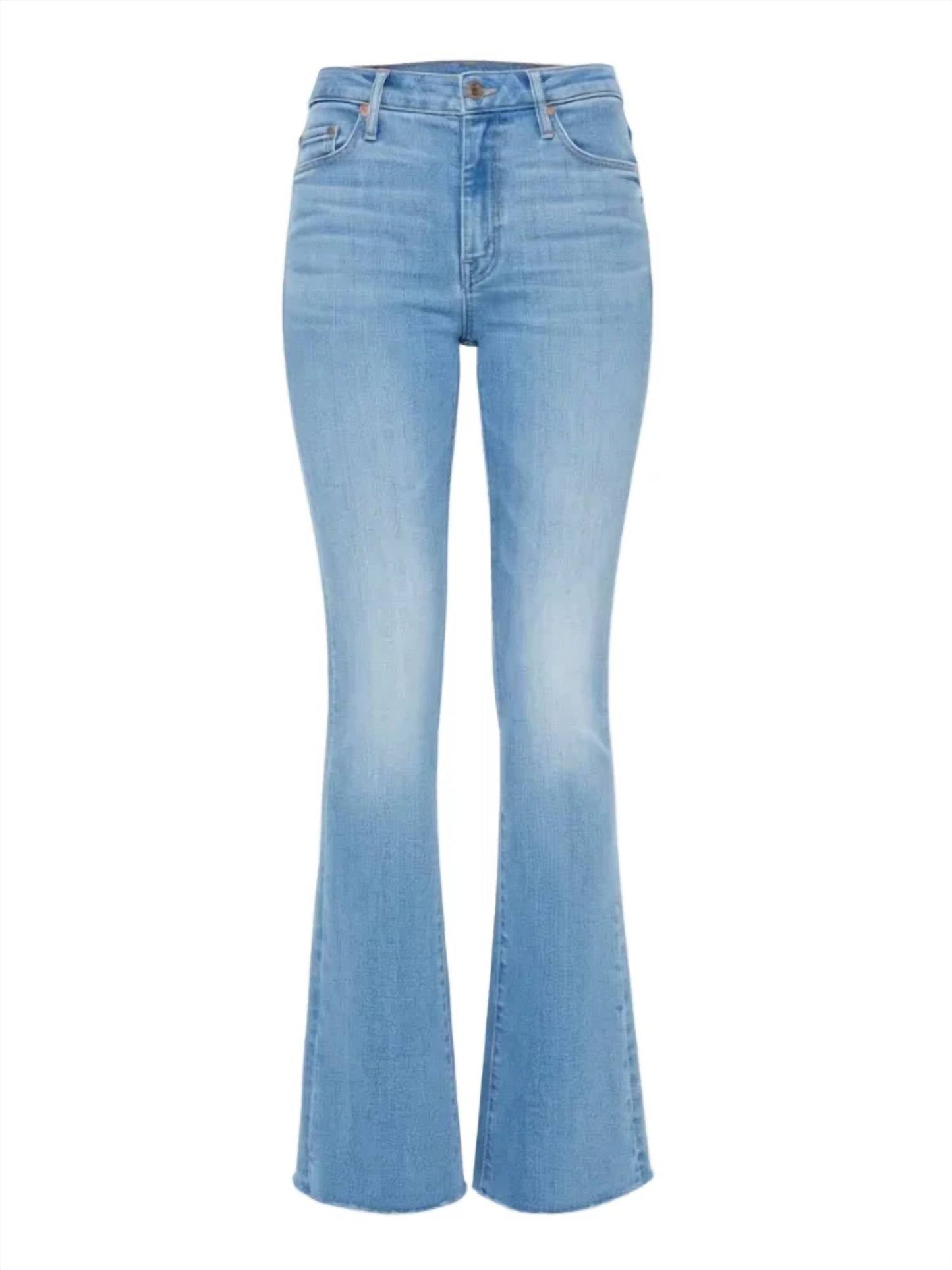 Mother - Weekender Mid Rise Flare Frayed Hem Jeans