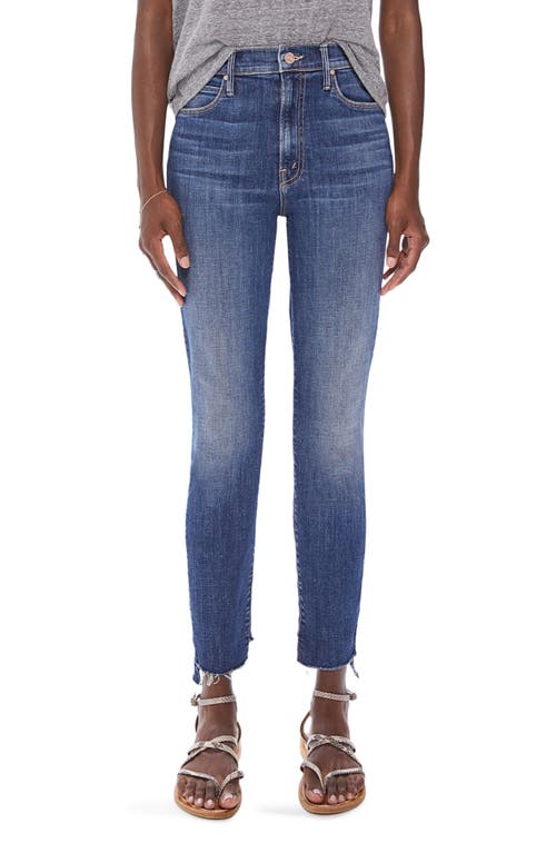 MOTHER The Stunner High Waist Frayed Ankle Skinny Jeans in Girl Crush, Size 27