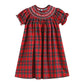 Lil Cactus - Kids Christmas Plaid Bishop Dress