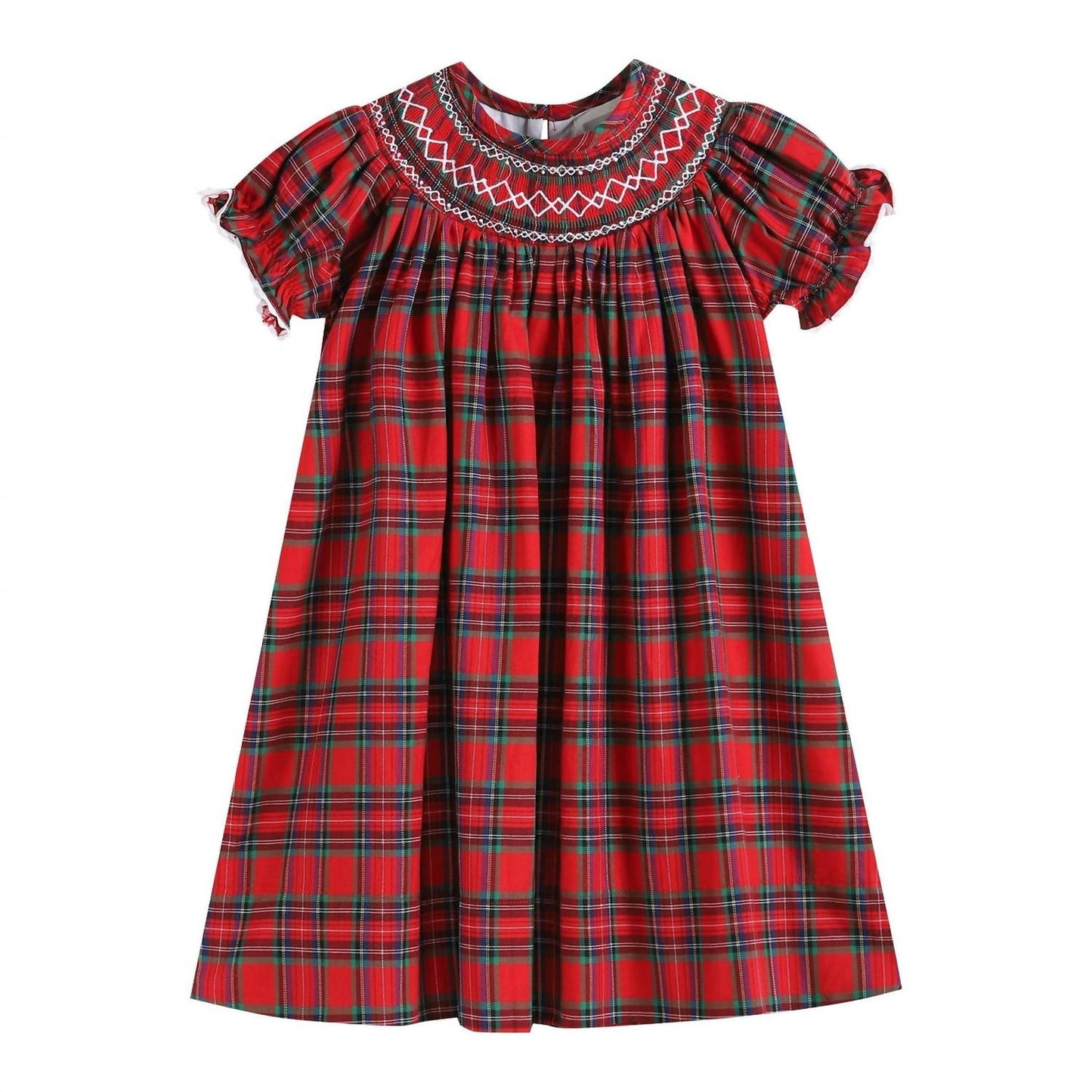 Lil Cactus - Kids Christmas Plaid Bishop Dress