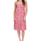 MICHAEL Michael Kors Large Soft Zebra Midi Dress - Geranium