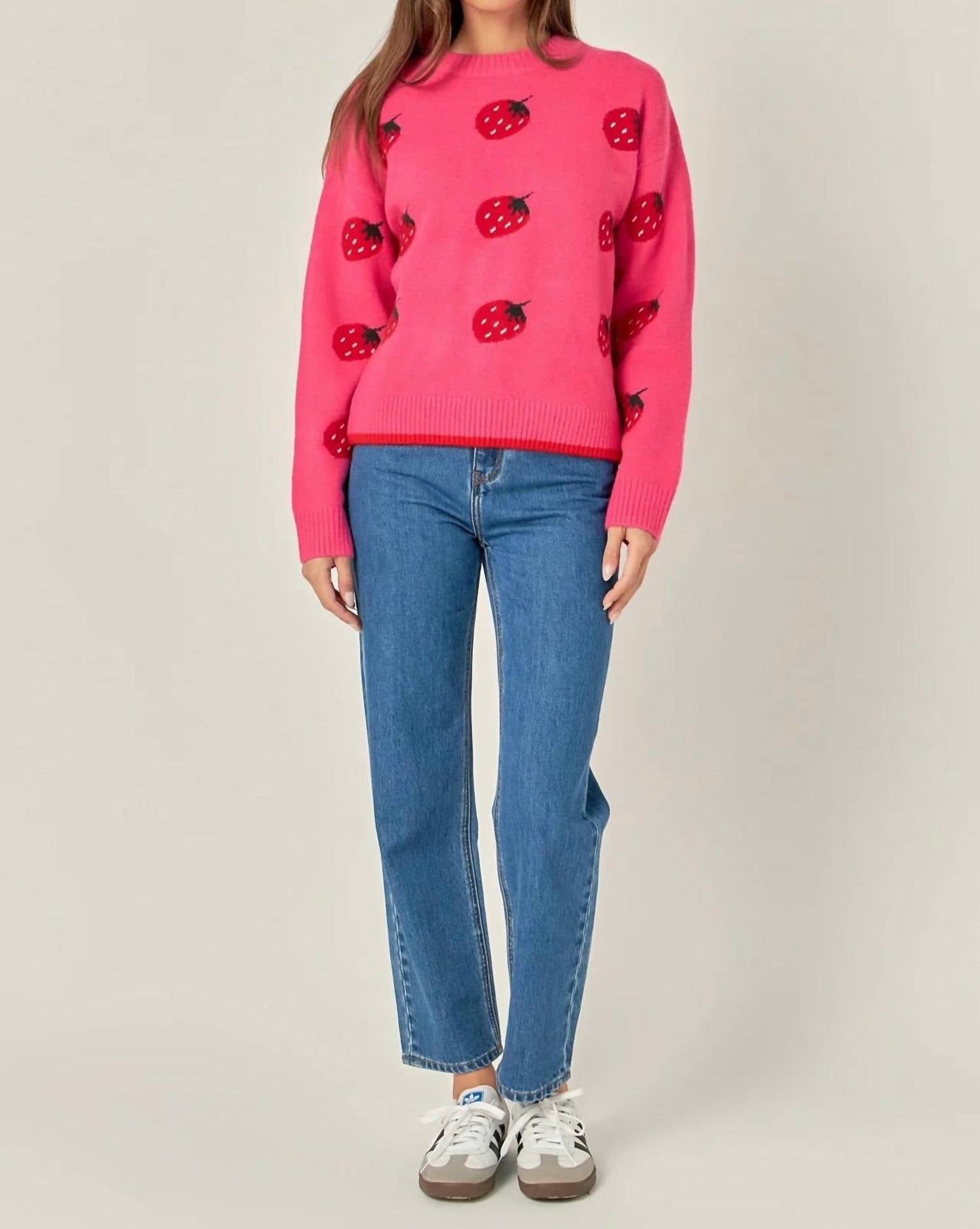 2.7 August Apparel - Strawberry Knit Sweater