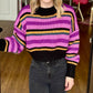 Elan - Pansy Stripe Long Sleeve Sweater