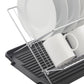 Escorredor de pratos de aço inoxidável em formato de X de 17 polegadas com 2 níveis para balcão de cozinha