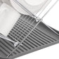 Escorredor de pratos de aço inoxidável em formato de X de 17 polegadas com 2 níveis para balcão de cozinha