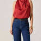 Astr - Joleisa Satin High Neck Top