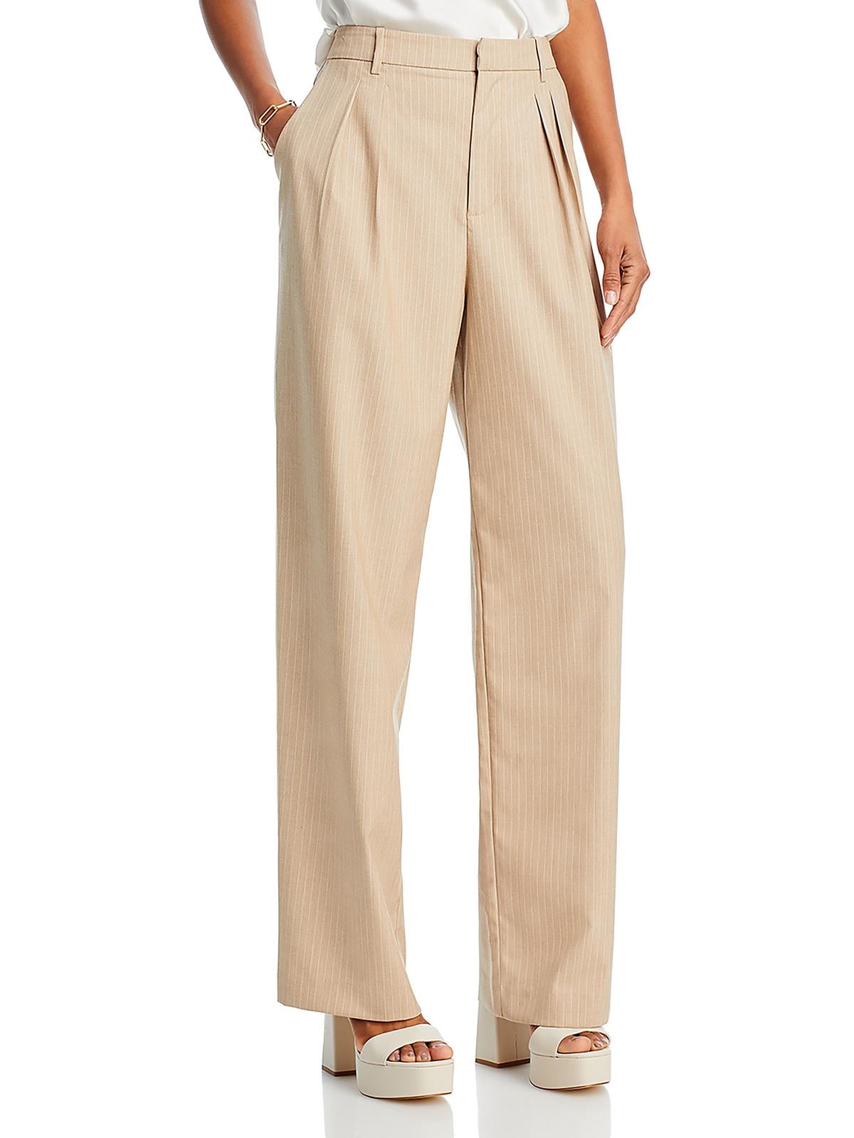 Calça Plissada Wayf Pinstripe Branca