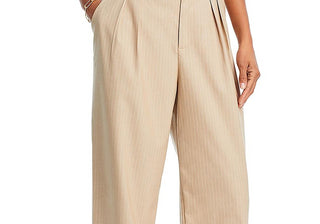 Calça Plissada Wayf Pinstripe Branca