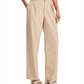 Calça Plissada Wayf Pinstripe Branca