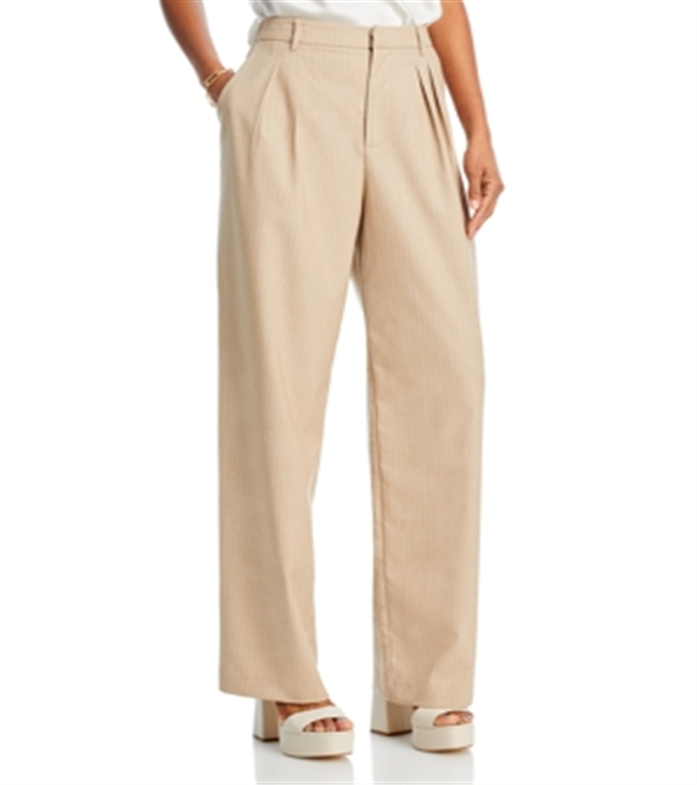 Calça Plissada Wayf Pinstripe Branca