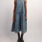 Ganni - Cotton Poplin Open Back Midi Dress