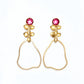 Avenue Chic - Women's Orchid Pear Earrings
