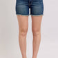 Judy Blue - High Waist Tummy Control Fray Hem & Shield Back Pocket Shorts