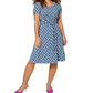 Vestido Brittany Leota Feminino em Sunrise Geo Sea of ​​Belize Marshmallow Azul Tamanho P