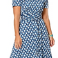 Vestido Brittany Leota Feminino em Sunrise Geo Sea of ​​Belize Marshmallow Azul Tamanho P