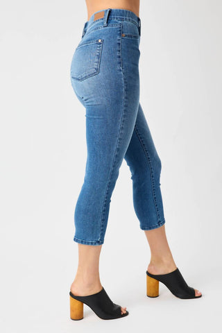 Judy Blue - Calça jeans de cintura alta com ajuste por cadarço