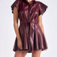 Elan - Faux Leather Mini Dress